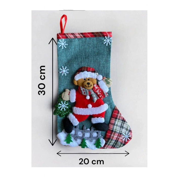 Noel Çorabı Şömine Dekoru Yılbaşı Süslemesi