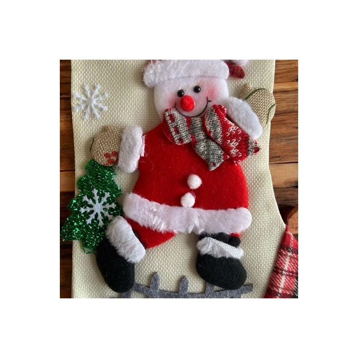 Noel Çorabı Şömine Dekoru Yılbaşı Süslemesi