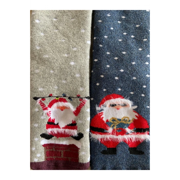 Yılbaşı / Noel / Christmas Temalı Hediye Kutulu Çocuk 2li Havlu Çorap Seti