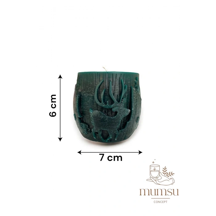 Yılbaşı / Noel / Christmas Temalı Aromaterapik Doğal Soya Wax Dekoratif 3lü Mum Seti