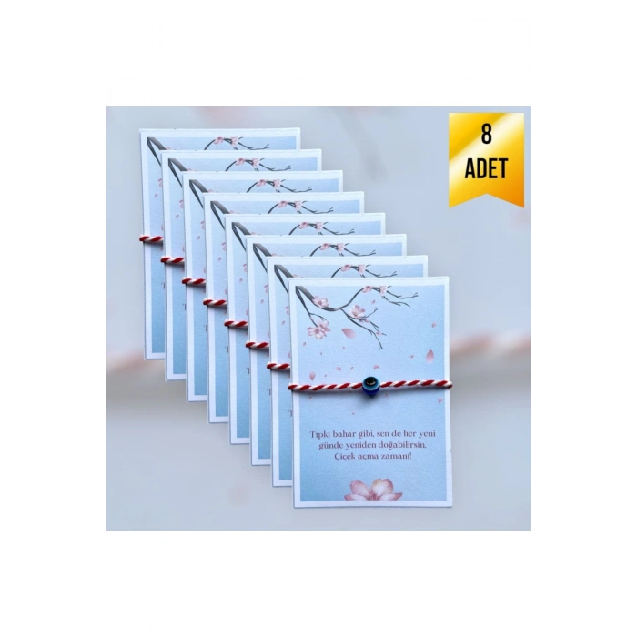 Marteniçka Dilek Şans Bilekliği - 8 Adet - Hediyelik Martenitsa, Martenişka