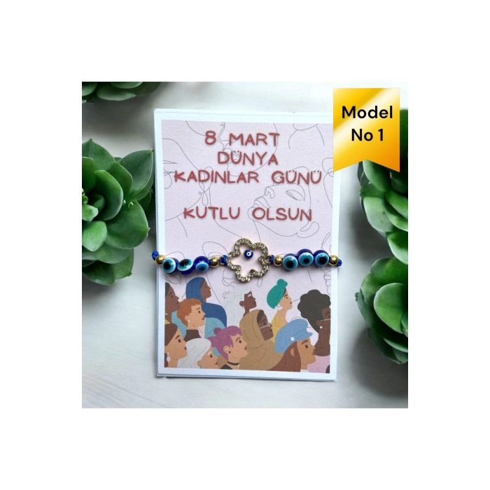 8 MART DÜNYA KADINLAR GÜNÜ DİLEK ŞANS BİLEKLİĞİ - NAZAR BONCUKLU