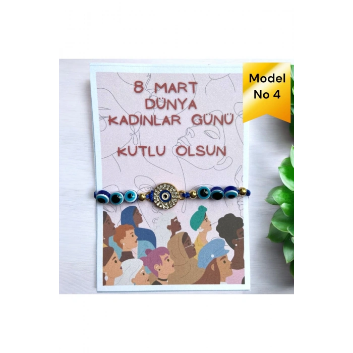 8 MART DÜNYA KADINLAR GÜNÜ DİLEK ŞANS BİLEKLİĞİ - NAZAR BONCUKLU