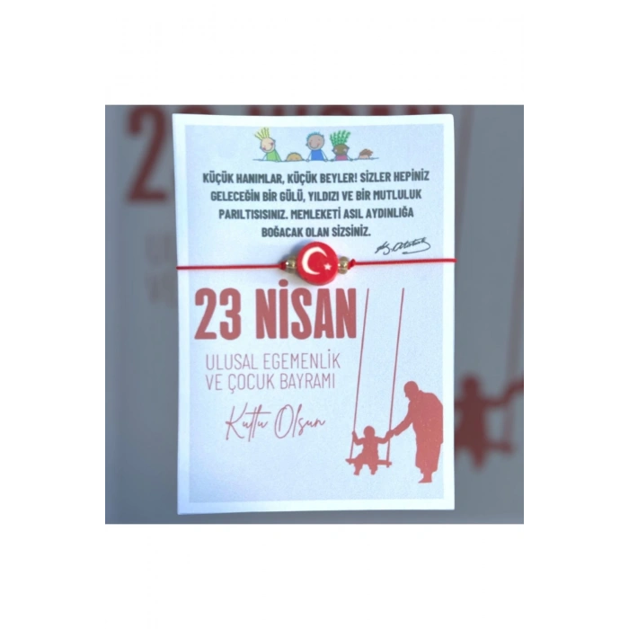 23 NİSAN HEDİYE TÜRK BAYRAKLI BİLEKLİK 1 ADET