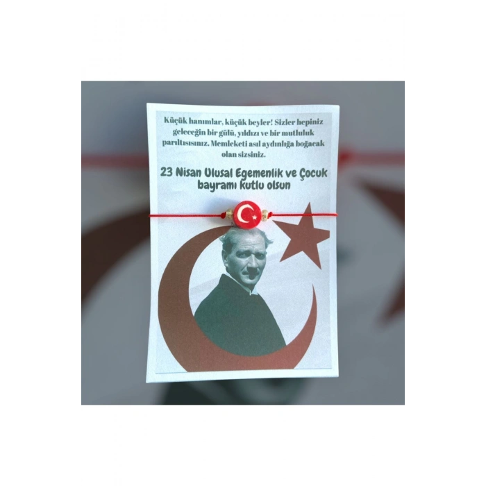 23 NİSAN HEDİYE TÜRK BAYRAKLI BİLEKLİK 1 ADET