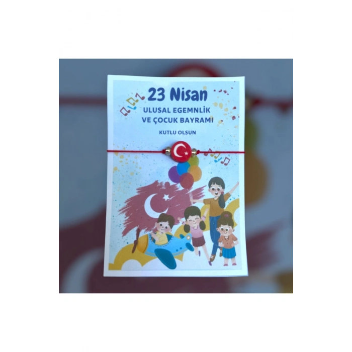 23 NİSAN HEDİYE TÜRK BAYRAKLI BİLEKLİK 1 ADET