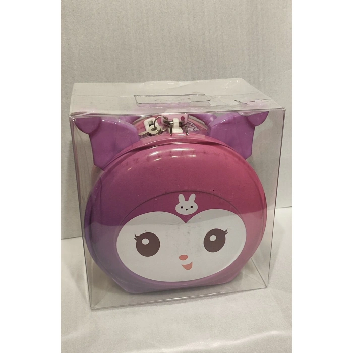 kuromi figürlü metal kilitli kumbara