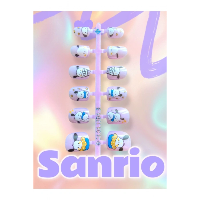 SANRIO KARAKTERLİ ÇOCUK TAKMA TIRNAK (BANT YAPIŞKANI İLE BİRLİKTE)