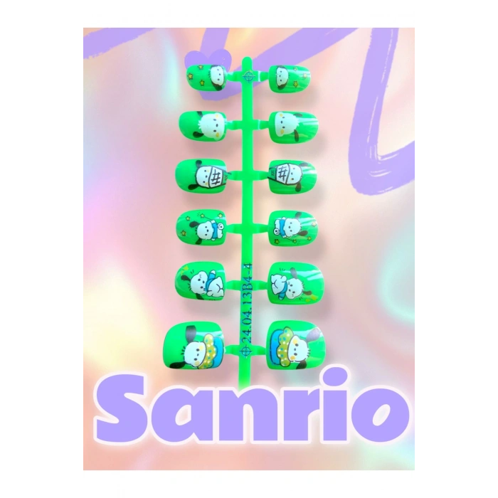 SANRIO KARAKTERLİ ÇOCUK TAKMA TIRNAK (BANT YAPIŞKANI İLE BİRLİKTE)