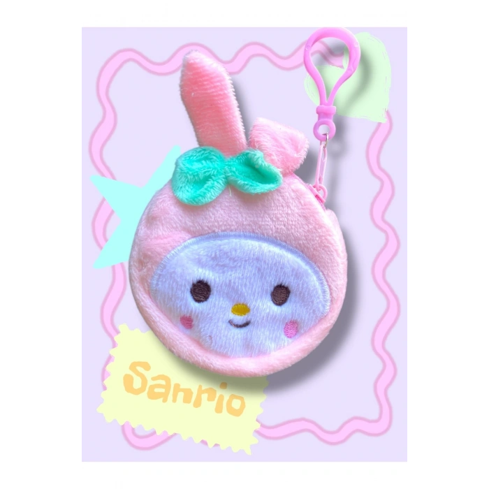 SANRIO KARAKTERLİ PELUŞ ANAHTARLIK CÜZDAN, KUROMİ, MY MELODY, CİNNAMAROLL, PURİN, H. KİTTY (1 ADET)