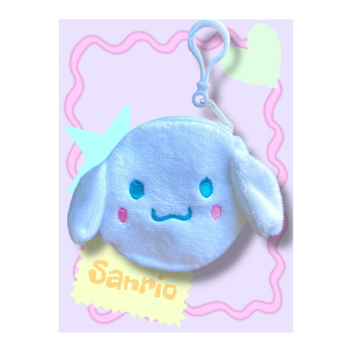 SANRIO KARAKTERLİ PELUŞ ANAHTARLIK CÜZDAN, KUROMİ, MY MELODY, CİNNAMAROLL, PURİN, H. KİTTY (1 ADET)