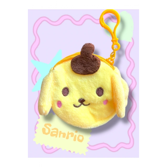 SANRIO KARAKTERLİ PELUŞ ANAHTARLIK CÜZDAN, KUROMİ, MY MELODY, CİNNAMAROLL, PURİN, H. KİTTY (1 ADET)