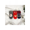 Yılbaşı Noel Temalı Christmas Hediye Bebek Çorabı 3lü Set