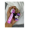 3D Lüks Büyük Boy Kuromi Silikon Anahtarlığı Ve Çanta Aksesuarı