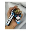 3D Lüks Büyük Boy Kuromi Silikon Anahtarlığı Ve Çanta Aksesuarı