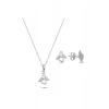 925 Ayar Gümüş Melek Zirkon Taşlı Set - Anneler Günü