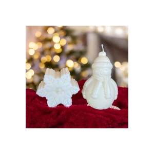 Yılbaşı Noel Temalı 2li Doğal Soya Wax Mum Seti