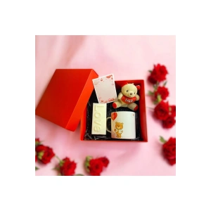 Özel Günler Için Kutulu Hediye Seti (KUPA AYICIK ANAHTARLIK LOVE MUM NOT KARTI)