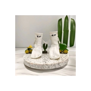 Elele Tutuşan Mıknatıslı Çorap 1 Adet Krem