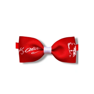 23 Nisan Türk Bayrağı Atatürk Fiyonk Kaliteli Grogren Kurdele Papyon