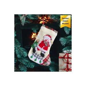 Noel Çorabı Şömine Dekoru Yılbaşı Süslemesi