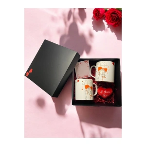 Sevgililer Günü Özel Kutusunda 2li Kupa Seti (2 ADET KUPA KALP ANAHTARLIK NOT KARTI)