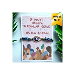 8 MART DÜNYA KADINLAR GÜNÜ DİLEK ŞANS BİLEKLİĞİ - NAZAR BONCUKLU