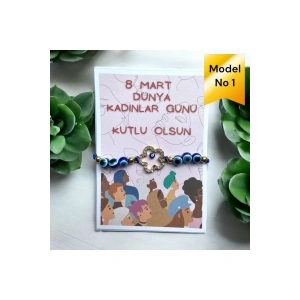 8 MART DÜNYA KADINLAR GÜNÜ DİLEK ŞANS BİLEKLİĞİ - NAZAR BONCUKLU