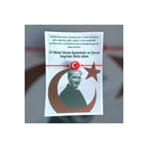 23 NİSAN HEDİYE TÜRK BAYRAKLI BİLEKLİK 1 ADET