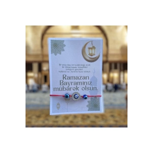 RAMAZAN BAYRAMI, HAFIZ, UMRE, KURAN KURSU HEDİYELİK NAZAR BONCUKLU BİLEKLİK 1 ADET