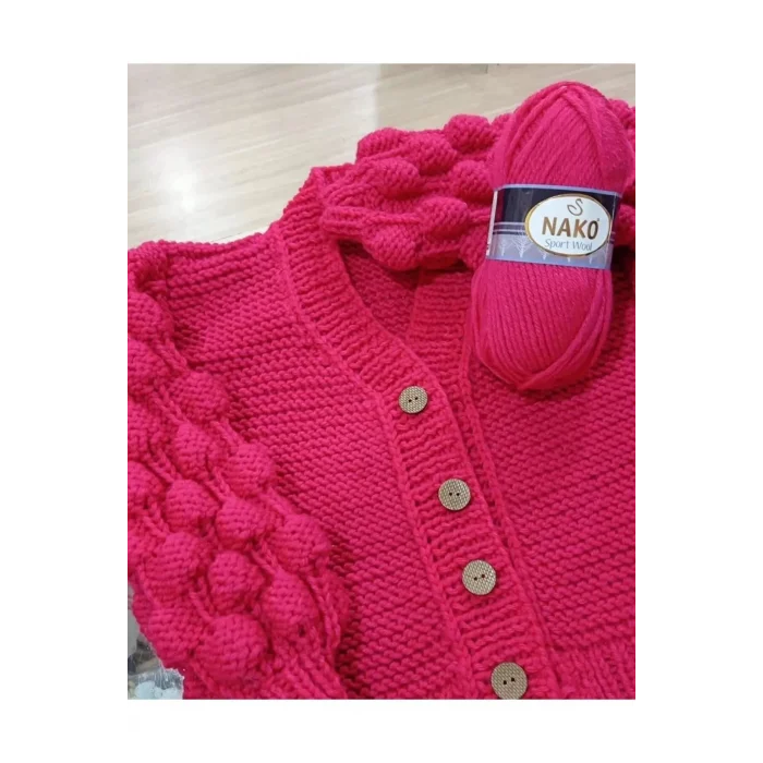 1 Adet Sport Wool Atkı Bere Ceket Yelek Örgü İpi Yünü No: 2807 Bonsai Çiçeği