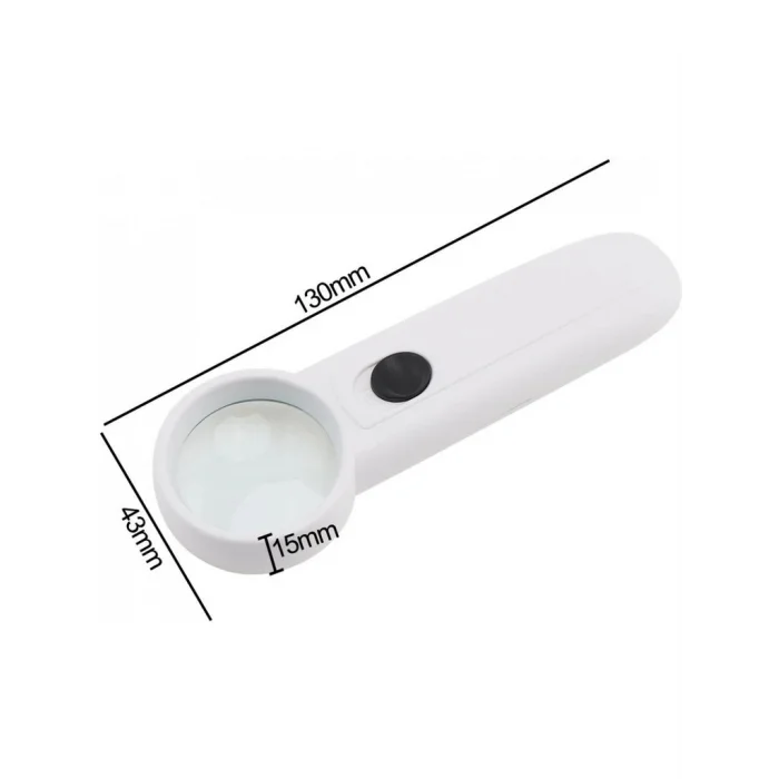 15x Çok Fonksiyonlu 2 Led Işıklı Taşınabilir El Büyüteç