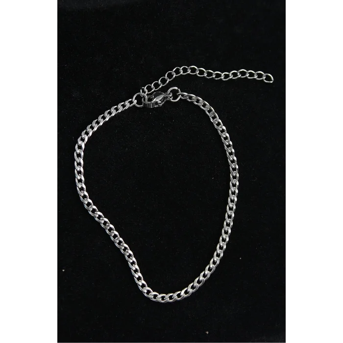 316L Çelik İnce Klasik Model Gümüş Renk Erkek Bileklik