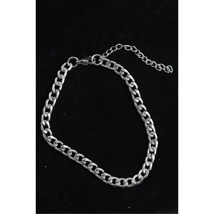 316L Çelik Klasik Model Gümüş Renk Erkek Bileklik