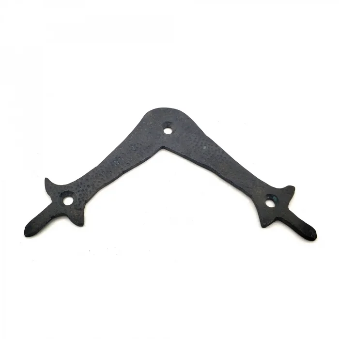 Antika Tarz Dekoratif Pirinç Zambak Gönye - Üst, 107x107 Mm, Oksit