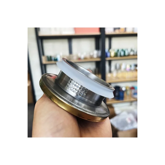 Çelik Kapaklı Borosilikat Dilimli Model Süzgeçli Cam Demlik Bitki Çayları 1000 Ml Royaleks-CM-2001