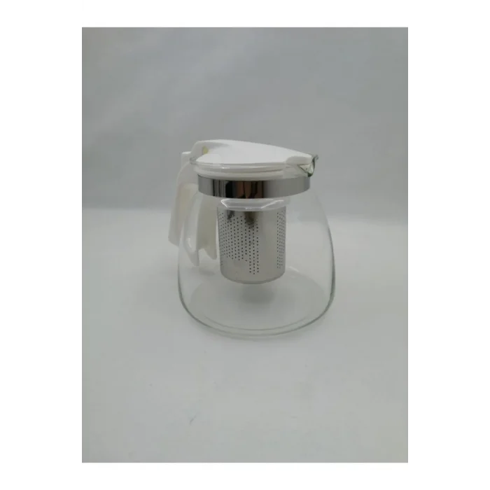 Çelik Süzgeçli Cam Demlik 900 Ml. Royaleks-8882