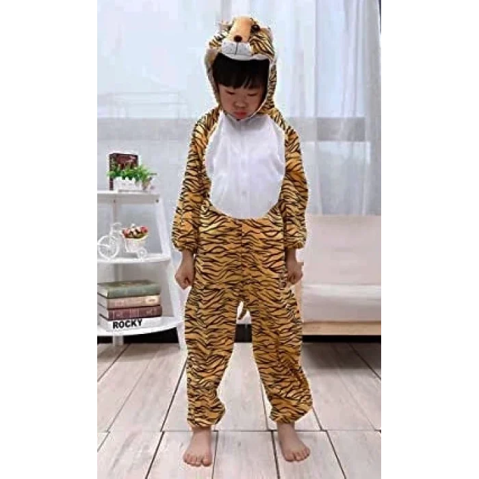 Çocuk Kaplan Kostumu - Aslan Kostümü 4-5 Yaş 100 Cm