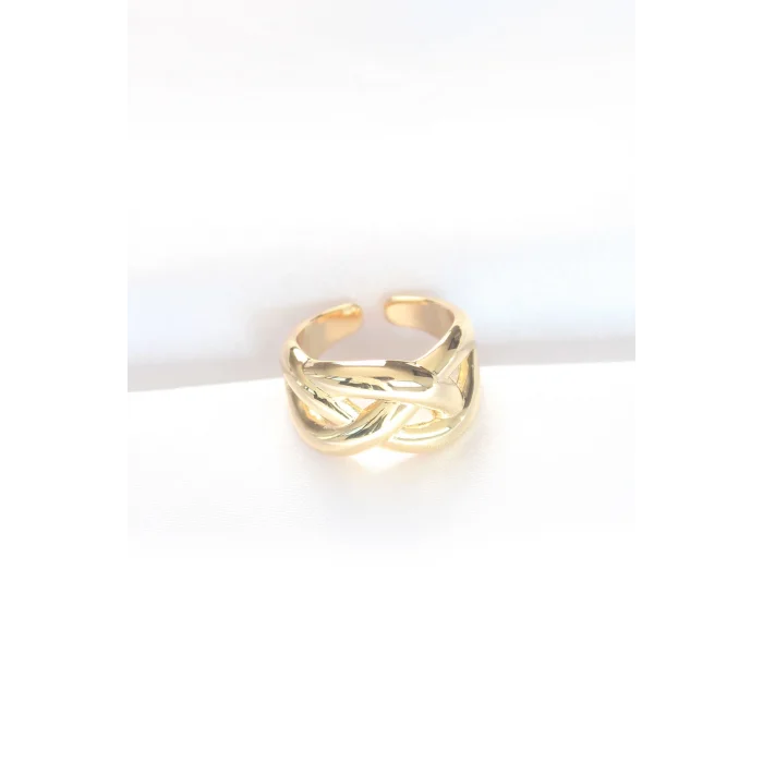 Düğüm Model Gold Renk Ayarlanabilir Yüzük