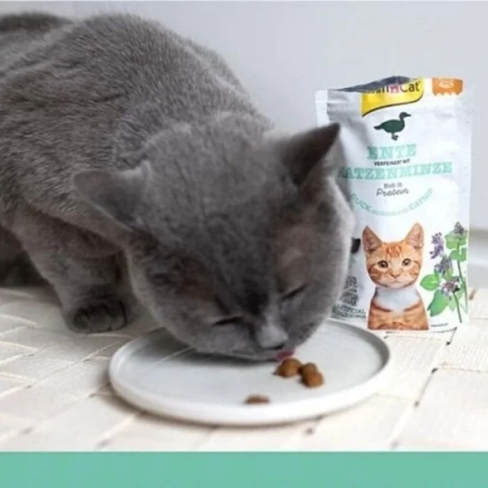 Gimcat Crunchy Snacks Ördekli ve Kedi Naneli Tahılsız Kedi Ödül Maması 50 Gr