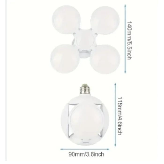 Led Futbol Ufo Ampul E27 28w 360 Derece Katlanır Lamba Ac 220v Lamba Led Spot Işık Beyaz Glop Led