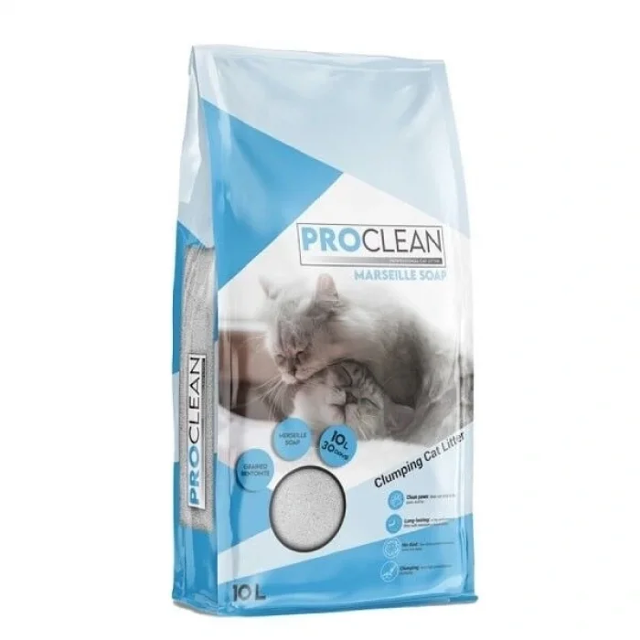 ProClean Marsilya Sabun Kokulu Topaklanan Kedi Kumu İnce Taneli 10 Lt