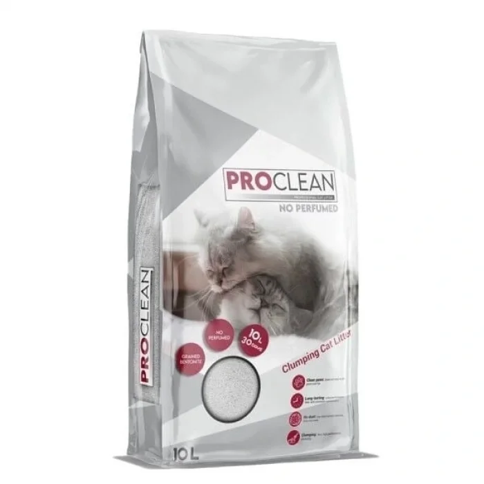 ProClean Naturel Kokusuz Topaklanan Kedi Kumu İnce Taneli 10 Lt