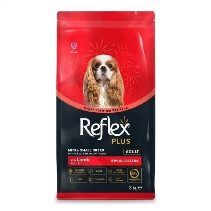 Reflex Plus Kuzu Etli Mini ve Küçük Irk Yetişkin Köpek Maması 3 Kg