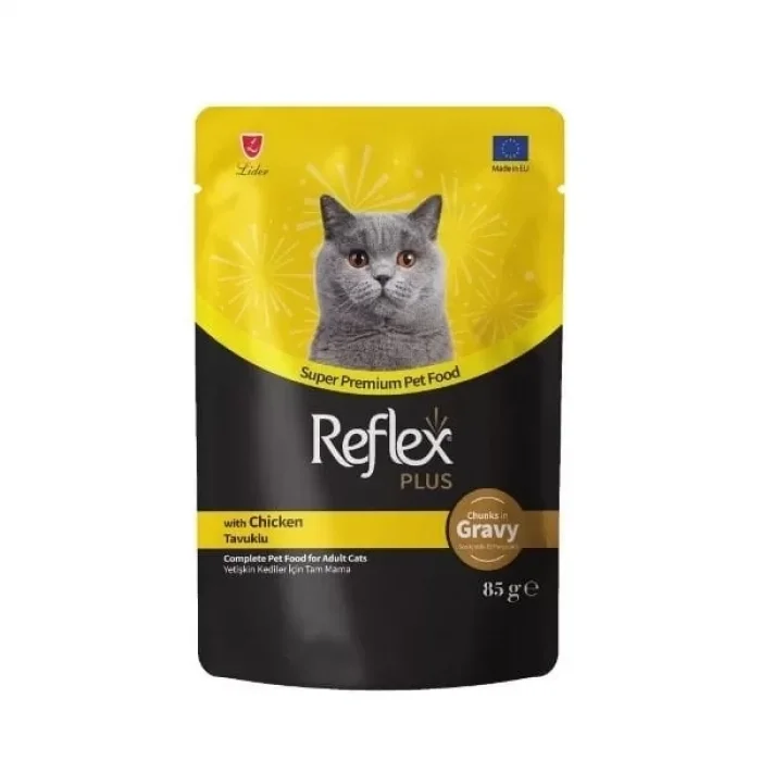 Reflex Plus Sos İçinde Tavuklu Pouch Yetişkin Konserve Kedi Maması 85 Gr