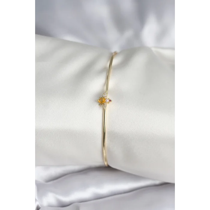 Sinek Figürlü Gold Renk Pirinç Kadın Bileklik