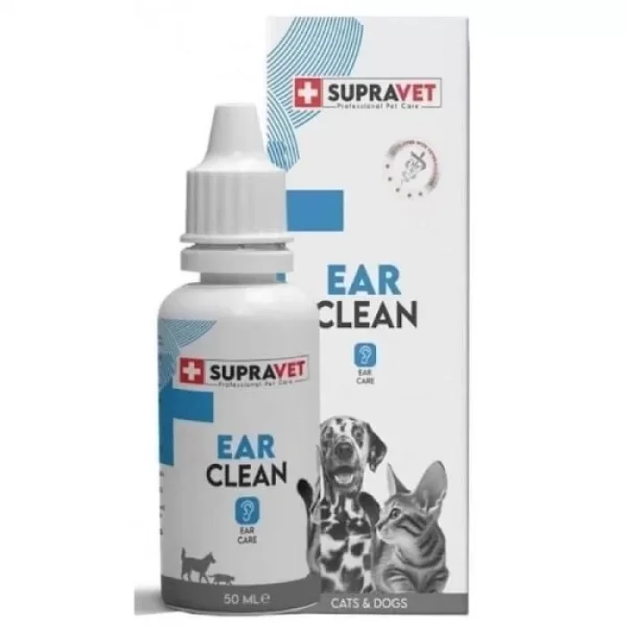 Supravet Ear Clean Kedi ve Köpek Kulak Temizleme Solüsyonu 50 Ml