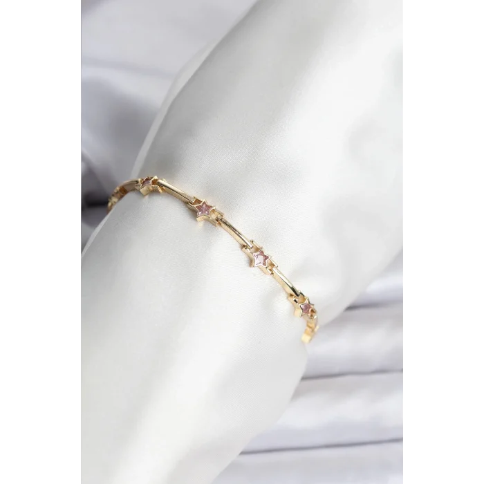 Yıldız Model Gold Renk Pirinç Bileklik