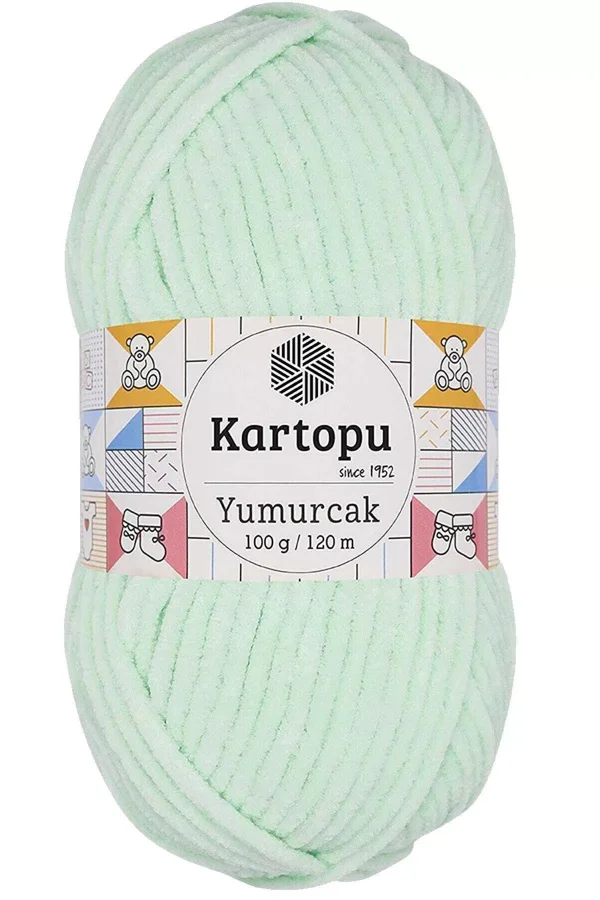 1 Adet Yumurcak Kadife El Örgü İpi Su Yeşili K560