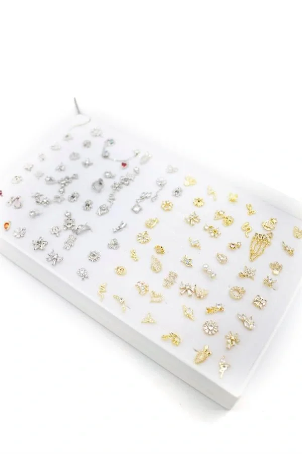 100lü Karışık Tragus(Gümüş-Altın) - Altın